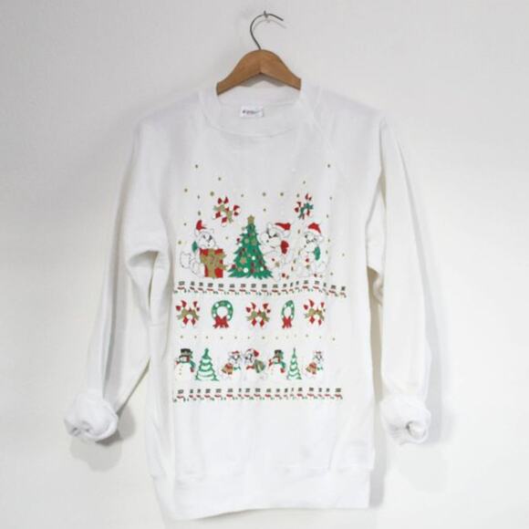 Vintage Crazy Cat Lady Christmas Sweatshirt XL - Picture 1 of 5